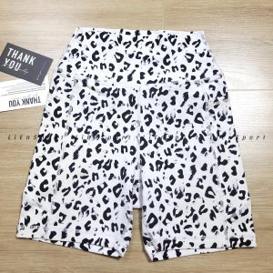 Musclenation Quần short thể thao Nữ Size S Đen trắng da báo Auth 2nd Co giãn 4 chiều Thoáng khí Có túi hông Cạp cao ôm eo Phù hợp gym yoga chạy bộ Mã:1O04