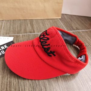 Mã: 1T73 Titleist Nón lưỡi trai visor Unisex Size MLXL Đỏ tươi Auth 2nd Vải dệt kim co giãn thấm hút tốt Lưỡi trai rộng chống nắng Thêu logo nổi Dây chun đỏ ôm đầu Phù hợp golf tennis chạy bộ