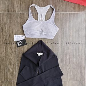 Mã: 1U20 Áo bra thể thao lưng chữ X Nữ Size S Xám Auth 2nd Vải co giãn thấm hút tốt Mút áo tháo rời Viền band ôm nâng đỡ Form ôm vừa vặn Phù hợp yoga gym chạy bộ